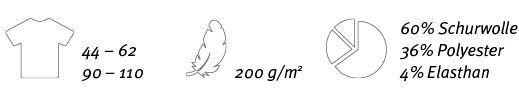  ,44   62 90   110, ,200 g m2, ,60% Schurwolle 36% Polyester 4% Elasthan