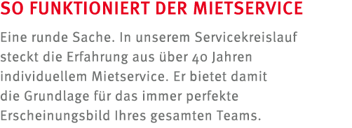 So funktioniert der mietservice Eine runde Sache  In unserem Servicekreislauf steckt die Erfahrung aus  ber 40 Jahren   