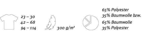 23   30 42   68 94   114,65% Polyester 35% Baumwolle bzw   65% Baumwolle 35% Polyeste