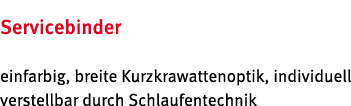 Servicebinder einfarbig, breite Kurzkrawattenoptik, individuell verstellbar durch Schlaufentechnik