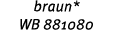 braun* WB 881080