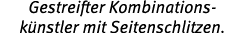Gestreifter Kombinations k nstler mit Seitenschlitzen.