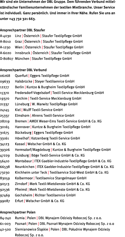 Wir sind ein Unternehmen der DBL Gruppe  Dem f hrenden Verbund mittel- st ndischer Familienunternehmen der textilen M   