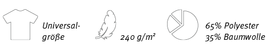 ￼,Universal gr e,￼,240 g/m2,￼,65% Polyester 35% Baumwolle