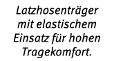 Latzhosentr ger mit elastischem Einsatz f r hohen Tragekomfort 