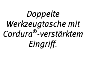 Doppelte Werkzeugtasche mit Cordura -verst rktem Eingriff 