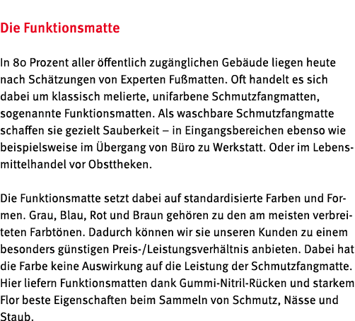  Die Funktionsmatte In 80 Prozent aller ffentlich zug nglichen Geb ude liegen heute nach Sch tzungen von Experten Fu...
