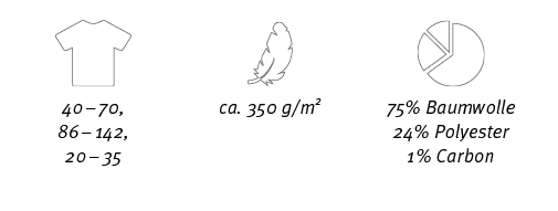  , , ,40   70, 86   142, 20   35,ca  350 g m2,75% Baumwolle 24% Polyester 1% Carbon