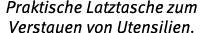 Praktische Latztasche zum Verstauen von Utensilien 