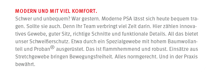 Modern und mit viel Komfort. Schwer und unbequem? War gestern. Moderne PSA l sst sich heute bequem tragen. Sollte sie...