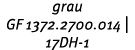 grau GF 1372.2700.014 | 17DH 1 
