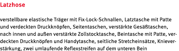 Latzhose verstellbare elastische Tr ger mit Fix Lock Schnallen, Latztasche mit Patte und verdeckten Druckkn pfen, Sei...