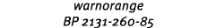 warnorange BP 2131 260 85