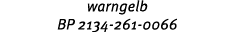 warngelb BP 2134 261 0066